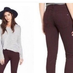 Rag & Bone Nordstrom Women's Wine zipper‎ legging Skinny Jeans 32